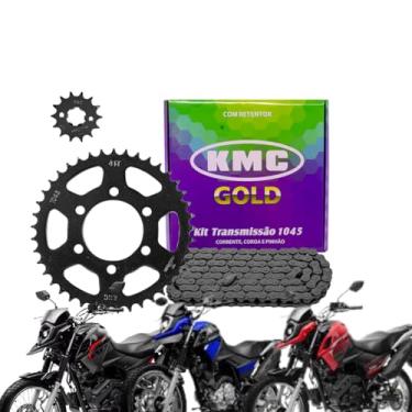 Imagem de Kit relaçao trnsmissao Xtz crosser 150 com retentor de 2015 ate 2025 kmc gold