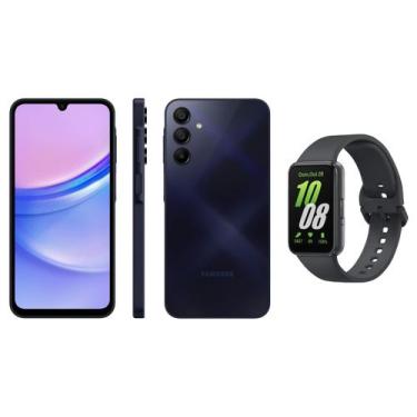 Imagem de Smartphone Samsung Galaxy A15 6,5 128GB  - Azul Escuro + Smartband Gal