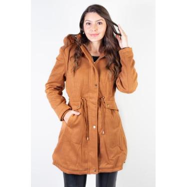 Imagem de Jaqueta feminina lã batida sintética 84286 - Fluffy, Caramelo, M