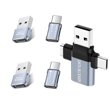 Imagem de Bloqueador de dados, bloqueador de dados USB C para iPhone 15 16 e qualquer carregamento de celular USB C, protege contra suco, à prova de hack 100% garantido, adaptador bloqueador de dados USB