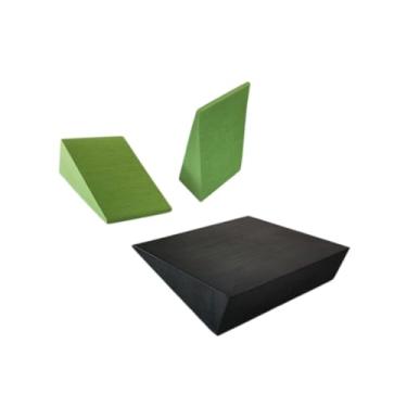 Imagem de simhoa Blocos de cunha para agachamento com 3 peças, pranchas inclinadas para os pés, maca para panturrilhas, para ioga, academia em casa, agachamentos e