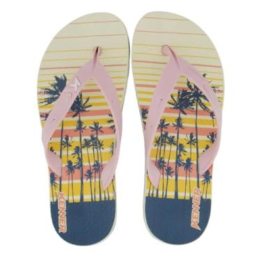 Imagem de Chinelo Kenner Summer Aloha Bege e Rosa