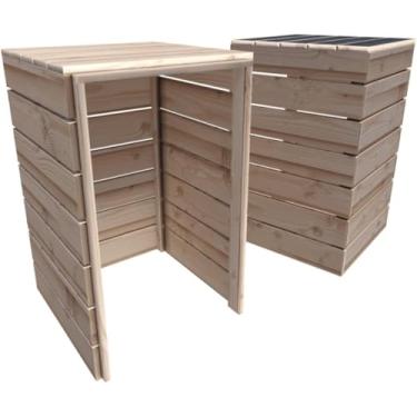 Imagem de Capa para Botijão de Gás 13kg em Madeira Pinus, Aparador Retrô, 70 x 45 x 45 cm, Móvel Multiuso