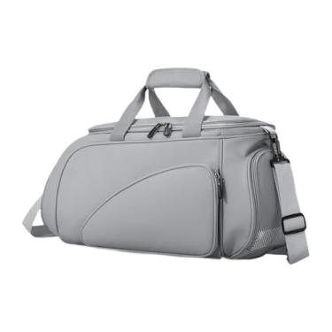 Imagem de predolo Bolsa de Treinamento para Tênis de Mesa, Bolsa Esportiva para Academia, Bolsa Transversal com Compartimento para Armazenamento, Suporte para Equipamen, Cinza