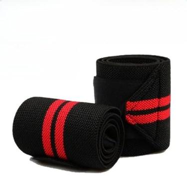 Imagem de Munhequeira Protetor De Punho Profissional e Academia Punheira Par Treino EXERCICIO MAO (PAR VERMELHO)