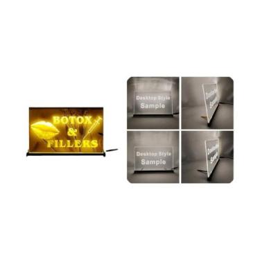 Imagem de Letreiro De Néon LED Vintage Com Lábios, Seringa, Preenchimentos De Bo