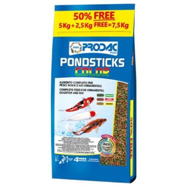 Imagem de Ração Para Carpas Prodac Pond Sticks Color 5kg +2,5kg Bonus