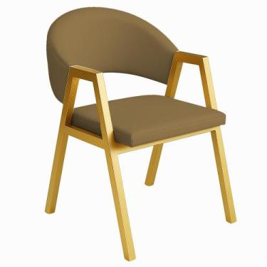 Imagem de Cadeira de Jantar Antonella material sintético Estilo Poltrona Com Pés