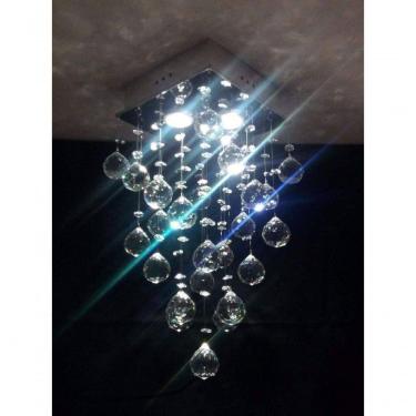 Imagem de Lustre Para Sala, Quarto, Cozinha Em Cristal K9 Base 20x20 50cm