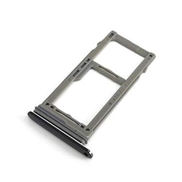 Imagem de Suporte para cartão micro SD de reparo eletrônico, compartimento de borracha à prova d'água, anel de reposição para Samsung Galaxy S9 G960 S9 Plus G965, Preto