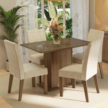 Imagem de Conjunto Sala De Jantar 4 Cadeiras Zion Madesa