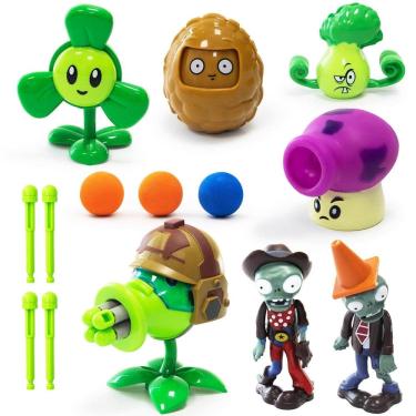 Imagem de Conjunto de estatuetas Toy Maikerry Plants vs Zombies, 7 unidades para crianças