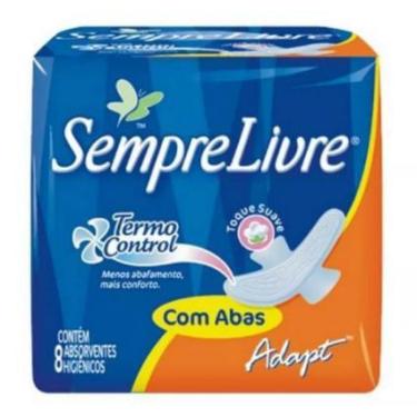 Imagem de Absorvente Sempre Livre Adapt Cobertura Suave com Abas 8 Unidades