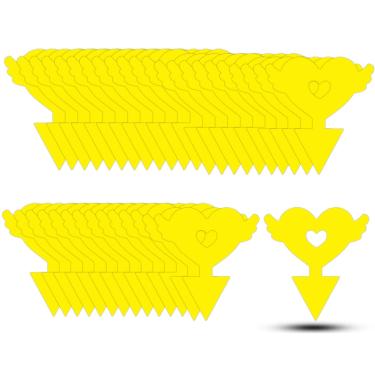 Imagem de 36 peças armadilhas pegajosas para moscas de frutas, armadilhas para mosquitos, mosquitos, mosquitos, mosquitos, insetos voadores, plantas domésticas, presentes (formato de amor)