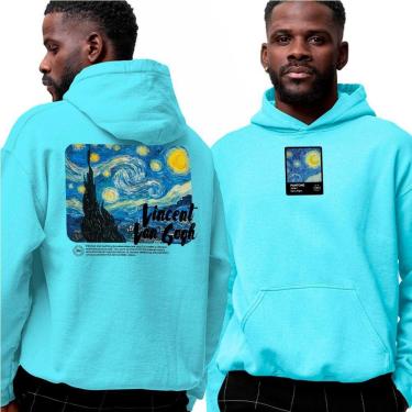 Imagem de Moletom Estampado Algodão‎ Vicent Van Gogh Nigth Abstract-Unissex
