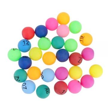 Imagem de 40 Unidades 1 40 Bola De Loteria Jogo De Bingo Números De Bolas De Bingo Bolas De Pong Profissionais Tênis De Mesa Bolas De Loteria Com Números Pequena Bola De Brinquedo Plástico