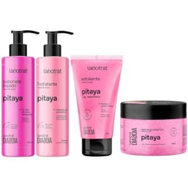 Imagem de Kit Banho Premium Labotrat Pitaya Completo 4 Produtos C/ Sais Corpo E Rosto Cheiro De Fruta
