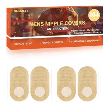 Imagem de Nipple Covers Men,208Pcs (104 Pairs) Anti-Chafing Nipple Covers for Men, No-Show Mens Nipple Guard Tape for Running, Sports, and Daily Wear Beige