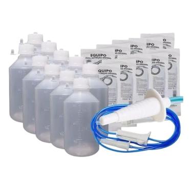 Imagem de Kit Alimentação Enteral com 20 Frascos 300ml Biomédica + 20 Equipos Escalonados Descarpack