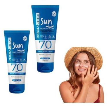 Imagem de  Kit 2 Protetor Solar 70 Fps Toque Seco Alta Proteção Verao - Dermache