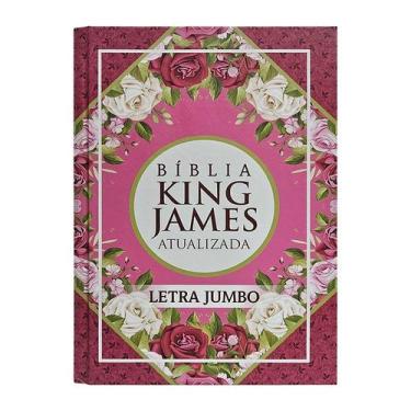 Imagem de Bíblia King James Atualizada Letra Jumbo Capa Dura Rosas - CPP