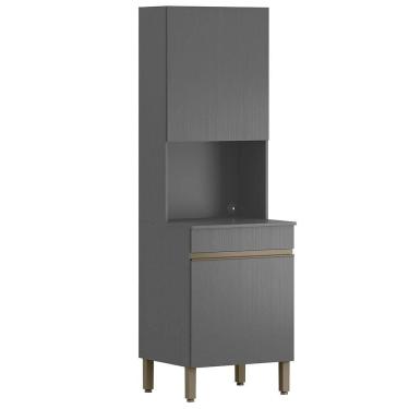 Imagem de Paneleiro Microondas 2 Portas 193x60 Cm Line Ktp Gris