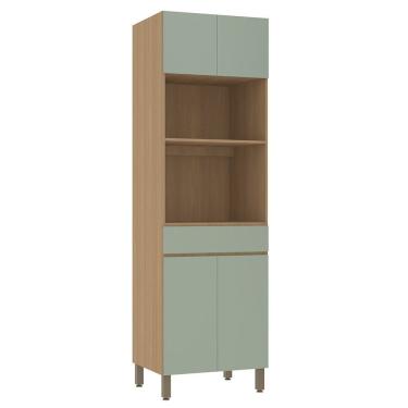 Imagem de Paneleiro 70cm 4 Portas e 1 Gaveta com Espaço Torre Quente Slim Luciane Móveis