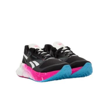 Imagem de Reebok Tênis de corrida feminino Floatzig, Core Black/Laser Pink/Bold Cyan, 40