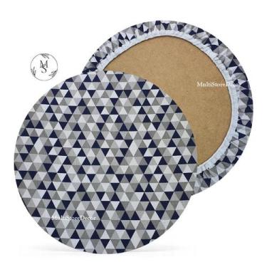 Imagem de 01 Capa de Sousplat Chevron Preto - 35 cm - Várias Cores e Estampas - 