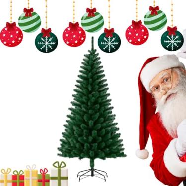 Imagem de Árvore de Natal 1,50 m – 300 Galhos Densos, Base Metálica, Montagem Fácil, Verde Clássico