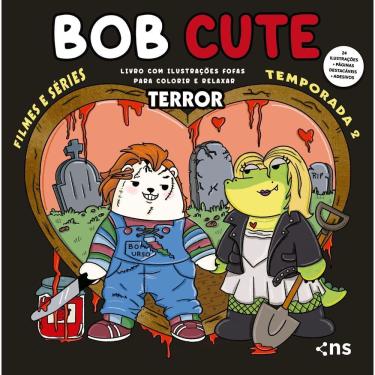 Imagem de Bob Cute – Filmes E Series Terror - Livro Com Ilustrações Fofas E autênticos Para Pintar, Páginas Des