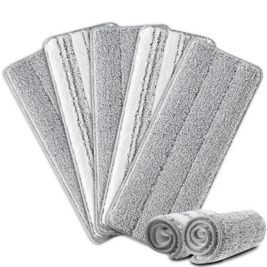 Imagem de Esfregões planos HiBaby, pacote com 5, 33 x 12 cm, microfibra branca/c