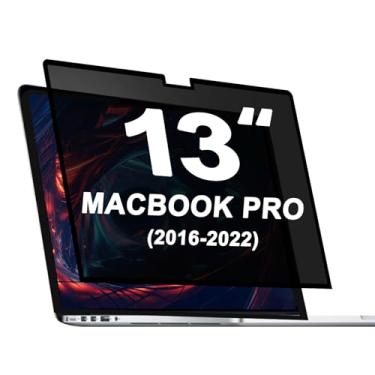 Imagem de Phimoos Tela de privacidade para Macbook Air 13 polegadas (2018-2021, M1) e Macbook Pro 13 polegadas (2016-2022, M1, M2), filtro antirreflexo de luz azul removível para laptop Mac de 13 polegadas