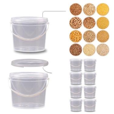 Imagem de Balde Transparente 2.2L Para Mecanicos - Kit 8 Pçs - Nastripack