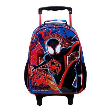 Imagem de Mochila Escolar Infantil Com Rodinhas Spider Man 11680 Azul - Xeryus