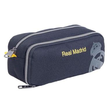 Imagem de Estojo Escolar Infantil Duplo Real Madrid 14378 Preto - Xeryus
