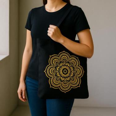 Imagem de Bolsa Mandala Tecido Ecobag Sacola Feminina - DB