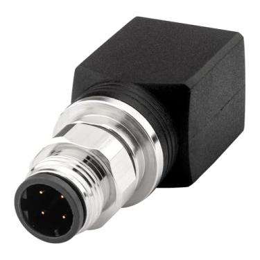 Imagem de Lonlonty Adaptador M12 para RJ45 (4 pinos, código D) - conector Ethernet industrial à prova d'água IP68, blindado Cat6a/Cat5e de 10 Gb/s, rotação de 360° para sensores, robótica e ambientes agressivos