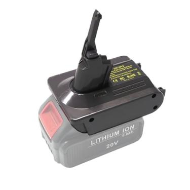 Imagem de Tueddur Substituição do adaptador de bateria V8 para bateria Dyson V8, converte para bateria Dewalt 20V para Dyson V8 Absolute, animal, fofo, motorhead, aspirador de pó portátil, SV10 967834-02