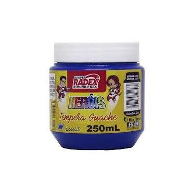 Imagem de Tinta Guache Escolar Azul Escuro Radex 250ml