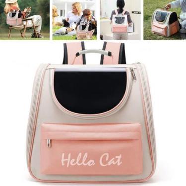 Imagem de Bolsa Mochila Transporte Gato Pet Animais Estimaçao Passeio Viagem Cam