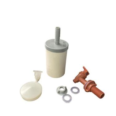 Imagem de Kit boia + torneira +  vela tripla ação para filtro de barro - STÉFANI