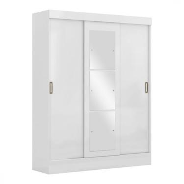 Imagem de Guarda-Roupa Roupeiro Maxel San Marino 3 Portas de Correr 2 Gavetas - Branco
