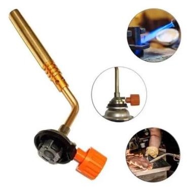 Imagem de Maçarico em Aço 15 cm. com Regulador Bico Fino Culinario Cozinha ID-04