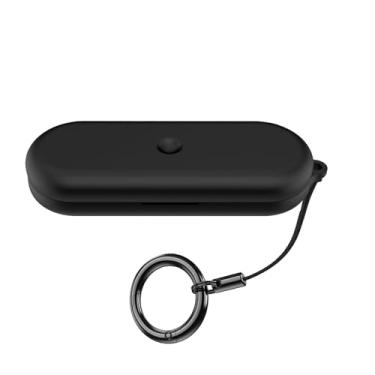 Imagem de Keminsung Capa compatível com Nothing Ear (aberta), fones de ouvido sem fio, material de silicone, à prova de choque, capa protetora portátil exclusiva com mosquetão (preto)