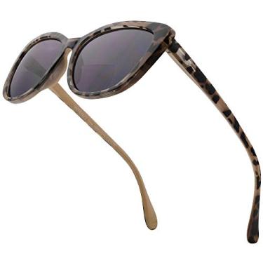 Imagem de VITENZI Óculos de sol com leitores para mulheres, óculos de sol de leitura matizados, Gela, Bege, 1 Count (Pack of 1)