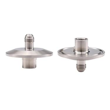 Imagem de Conexão Tri Clover de 1,5" para MFL de 1/4" em aço inoxidável 304 sanitário - Ferragens para cervejarias caseiras, cervejarias, vinhos, laticínios e alimentos(A)