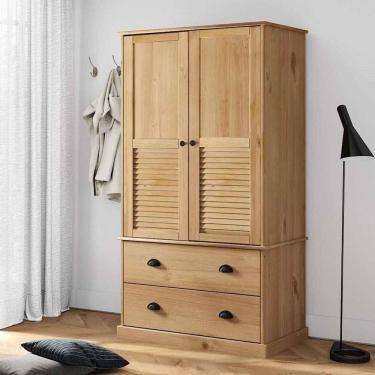 Imagem de Guarda-roupa 2 Portas e 2 Gavetas Madeira de Pinus Empório Cera