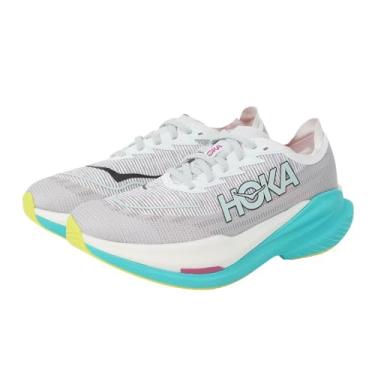 Imagem de HOKA ONE ONE Tênis feminino Mach X 2, Frost/Electric Aqua, 38