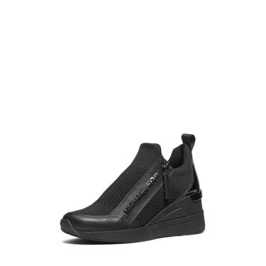 Imagem de Michael Kors Tênis feminino Willis Wedge Trainer, Preto/preto, 39